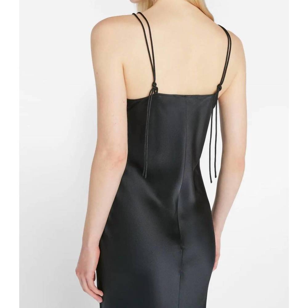 NEW FRAME v-neck cami dress in noir - Picture 3 of 4
